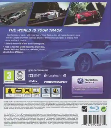 Gran Turismo 6 (USA) (v1.02) (Disc) (Update) box cover back